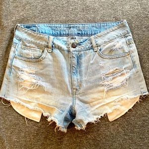 American Eagle Hi-Rise Distressed Jean Shorts